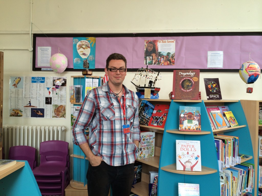 Visiting the brand new library at Air Balloon Hill Primary School