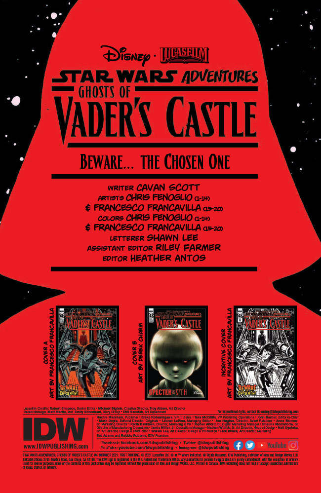 Star Wars Adventures Tales from Vader's Castle #4 1/10 Variant STOCK PHOTO 2018 